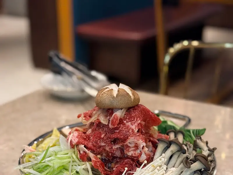 한우 불고기의 클로즈업 사진