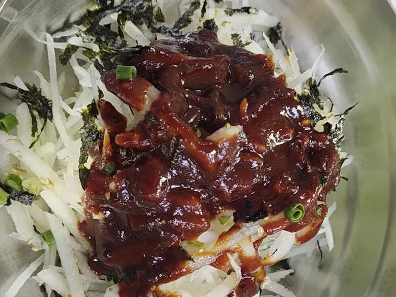 비빔 물회의 모습