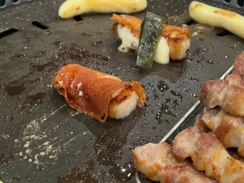 맛찬들왕소금구이 분당정자점 구워진 삼겹살