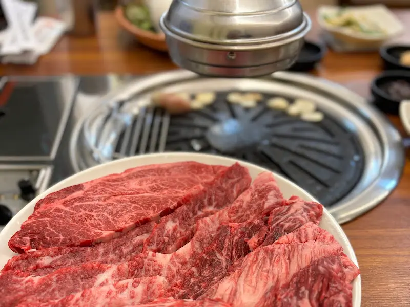 숯불과 한우의 조화