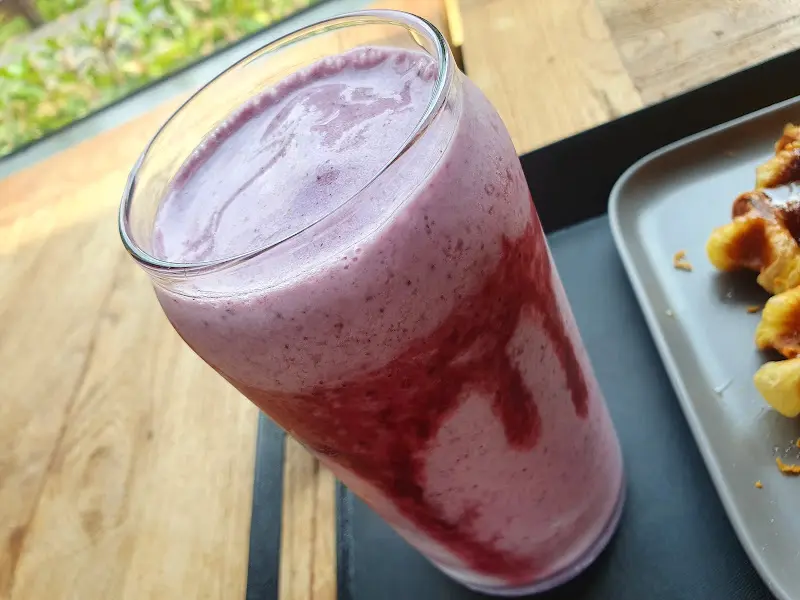 블루베리 스무디 클로즈업