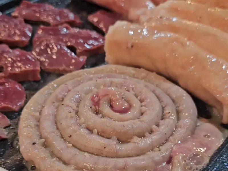 촘촘하게 말린 막창의 아름다운 자태