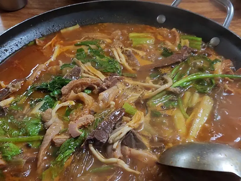 곱창전골 클로즈업
