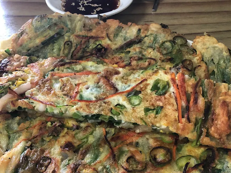 파전의 클로즈업 샷