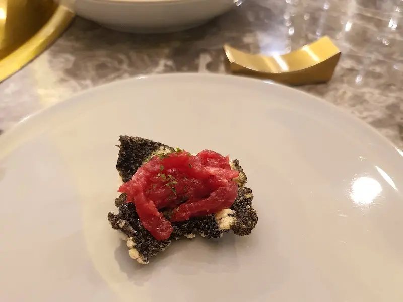 감태와 육회의 환상적인 조합