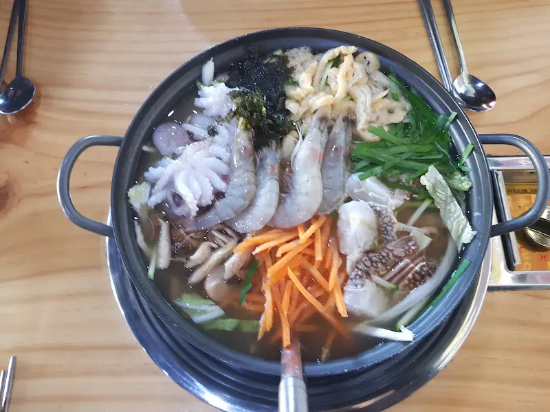 해물칼국수 항공샷