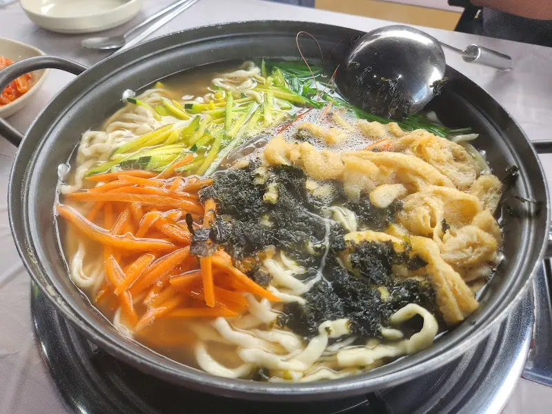 해물칼국수 클로즈업