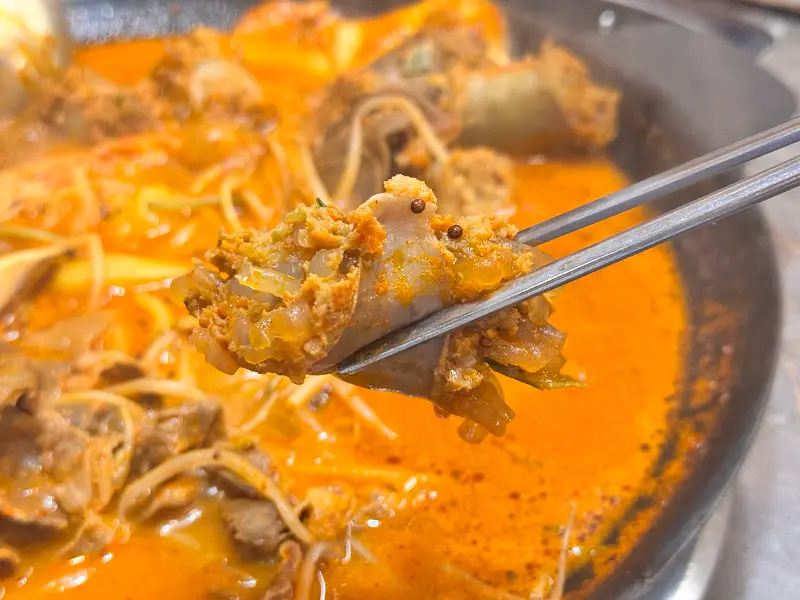 수제 순대 클로즈업