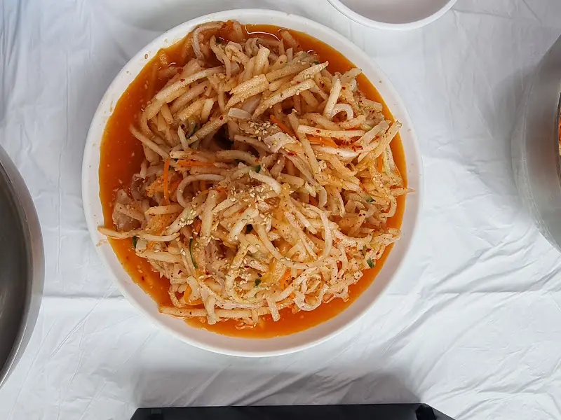 오징어 물회 클로즈업