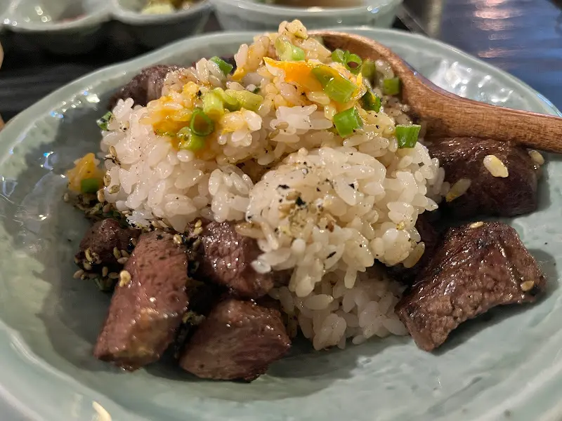 와규 솥밥 비빈 모습