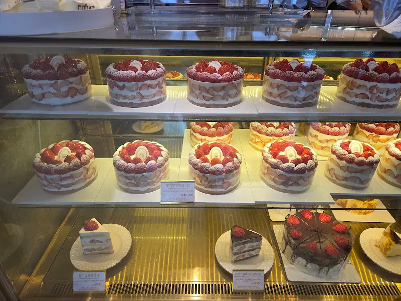 쇼케이스 안의 케이크들