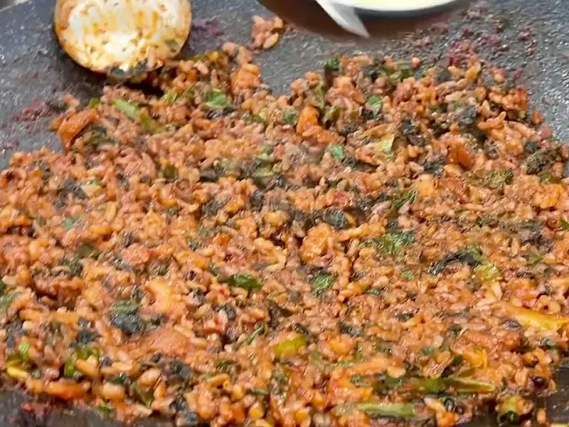 쭈꾸미 볶음 후 볶아 먹는 볶음밥