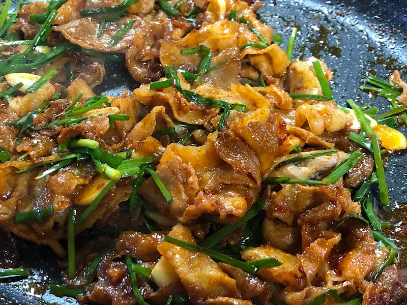 지글지글 익어가는 대패삼겹살