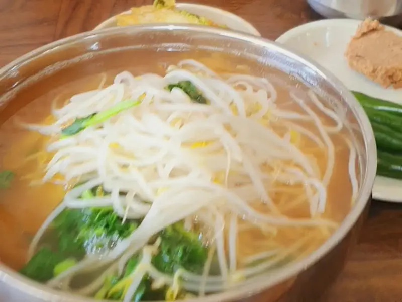 해온국수 잔치국수와 반찬