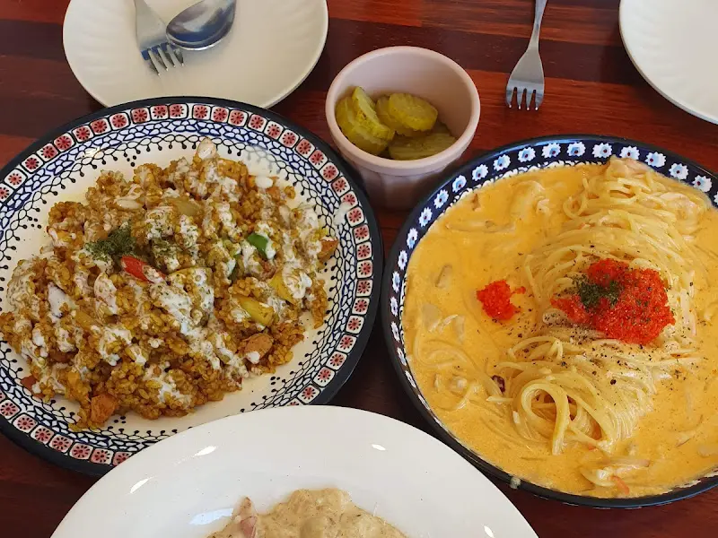 갓명란 알리오올리오와 피자