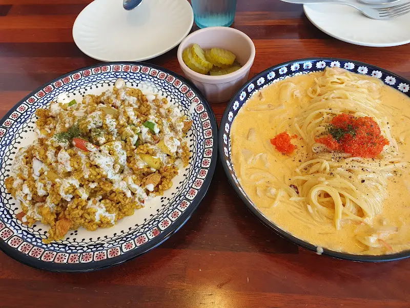 갓명란 알리오올리오와 피자