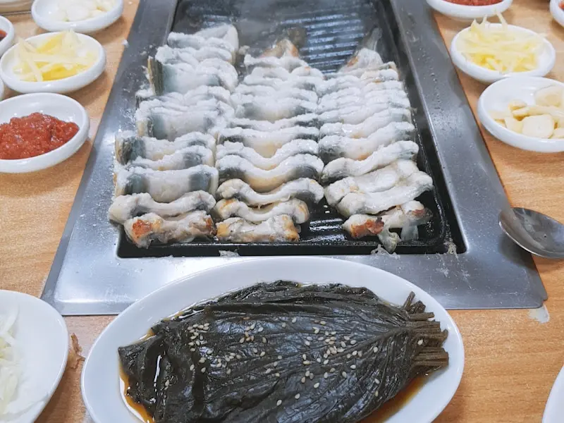 장어 굽는 과정