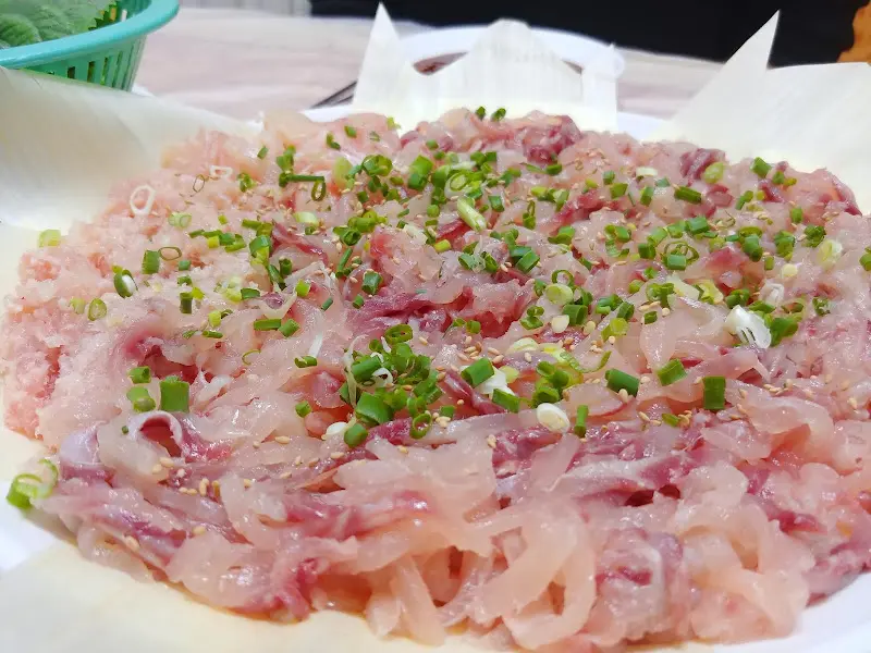 향어회 클로즈업