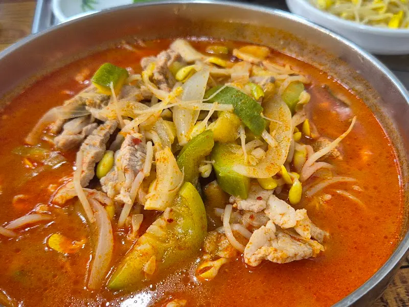 애호박찌개국밥 클로즈업