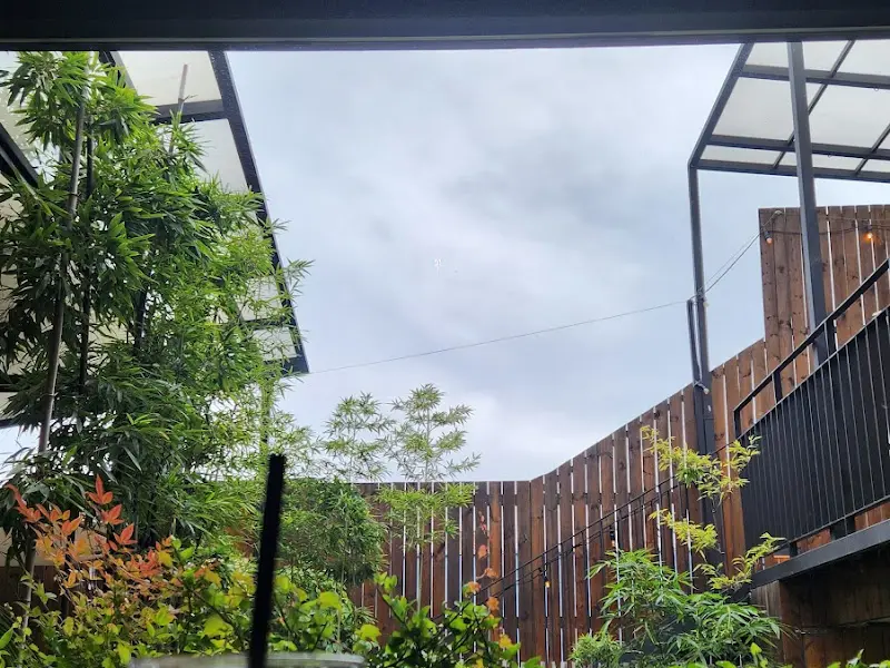 카페 내부에서 바라본 풍경