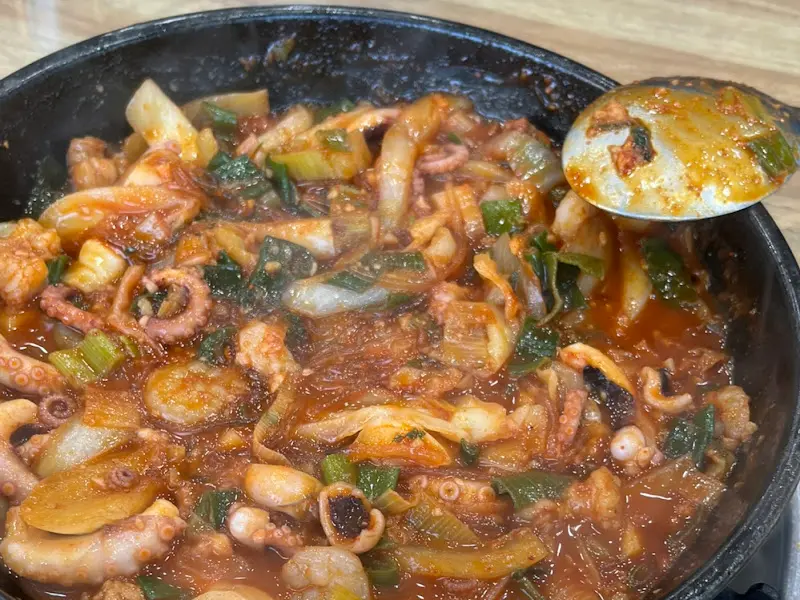 맛있게 익은 낙곱새