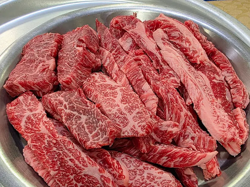 신선한 한우 갈비살