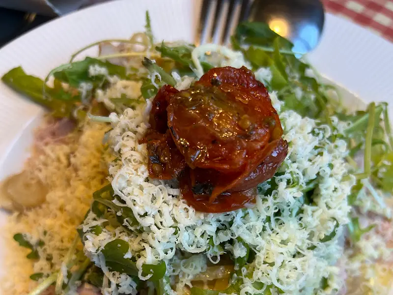 잠봉 오일 파스타 클로즈업