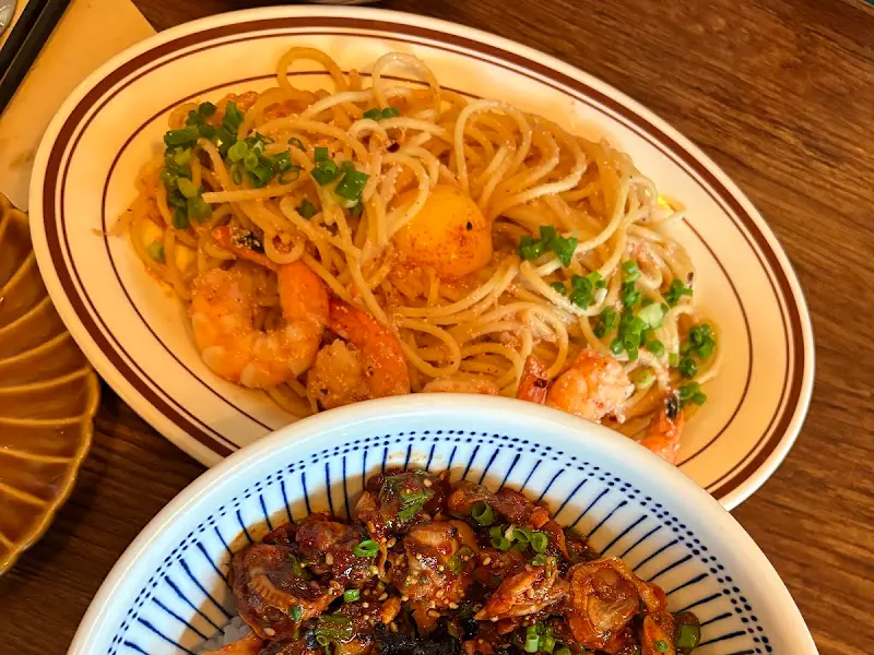 명란파스타와 꼬막비빔밥