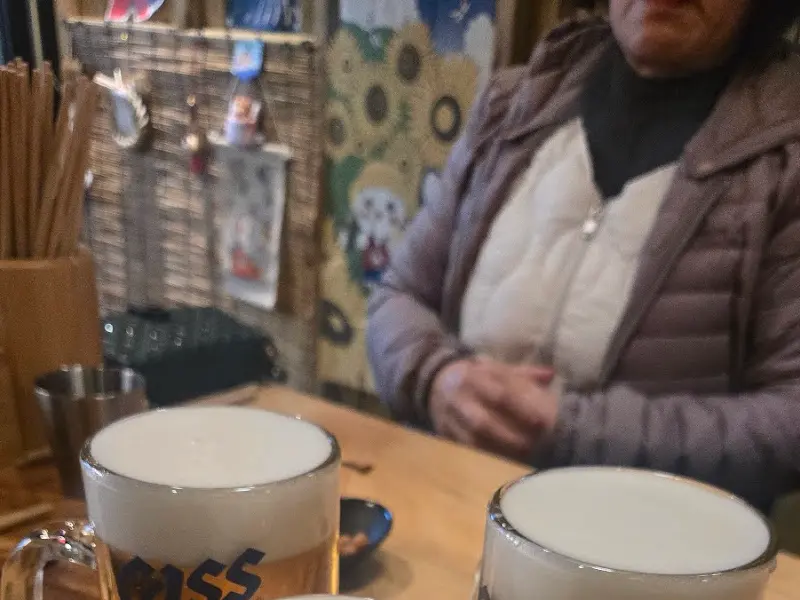 시원한 아사히 생맥주