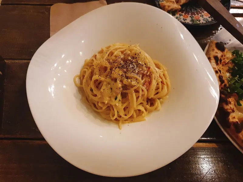 파스타의 클로즈업 샷