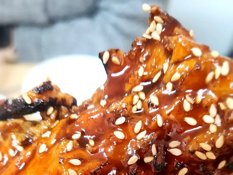 윤기가 흐르는 뼈구이 클로즈업