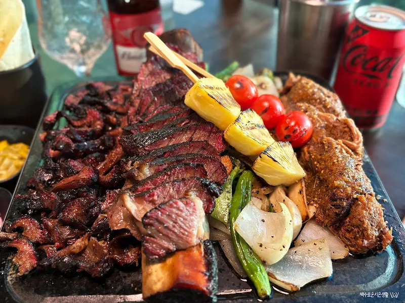 바베큐 플래터 근접샷