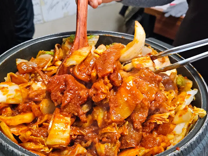 도암식당 오삼불고기 조리 과정