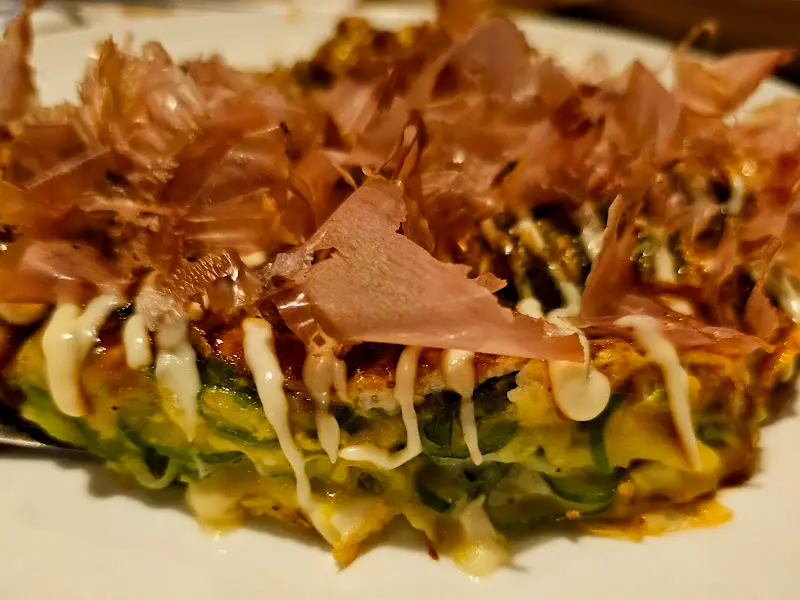 오코노미야키 단면