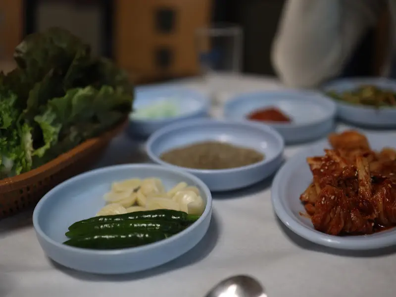 석정회관 밑반찬