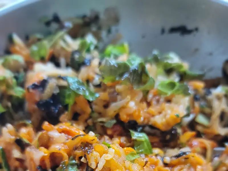 물회 비빔 후 모습