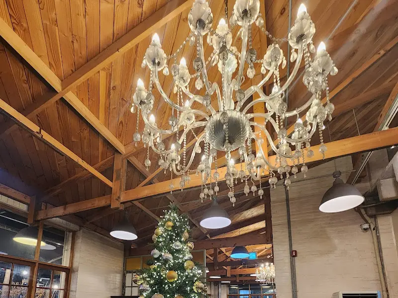 샹들리에와 크리스마스 트리