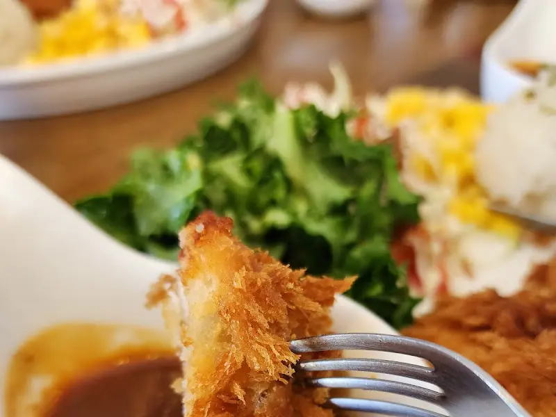 겉바속촉 돈까스 단면