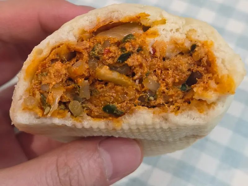 홍콩왕만두 김치만두 단면