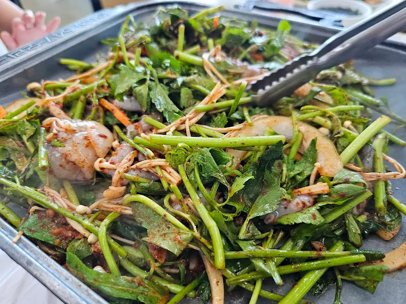 쭈꾸미 철판 볶음 근접샷