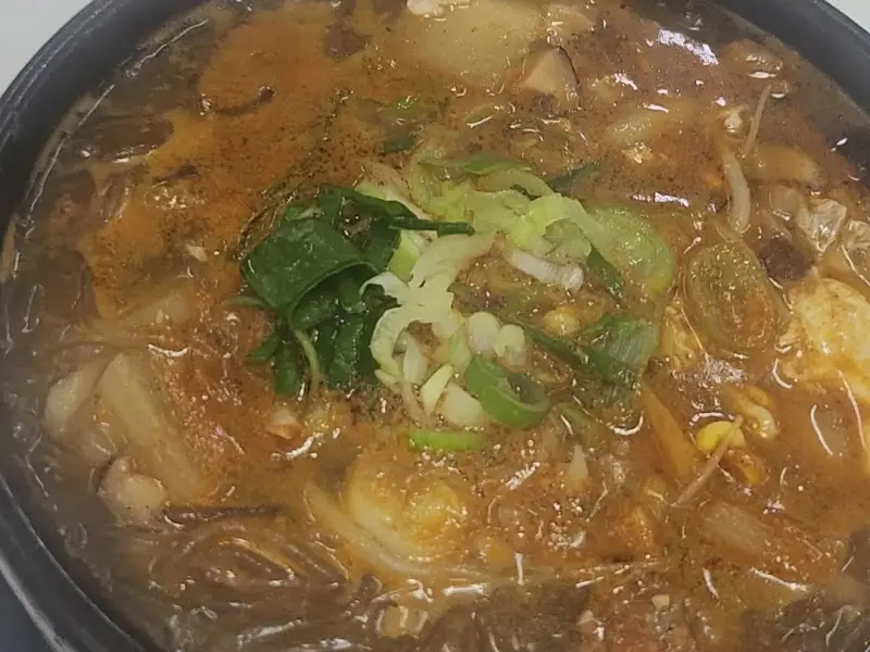 해장국의 디테일 샷