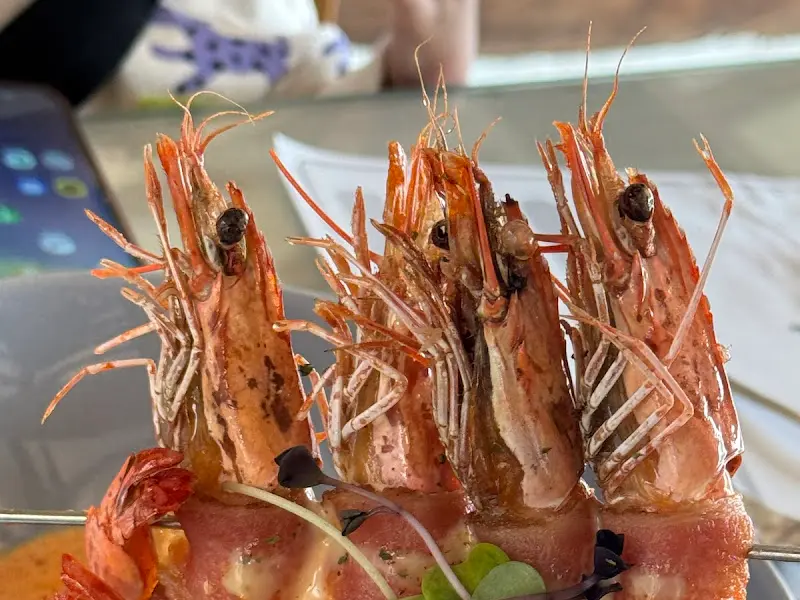 신선한 새우 요리