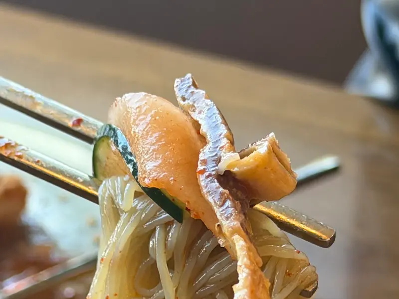 육전과 냉면의 조화