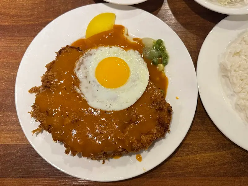 계란 돈가스 근접샷