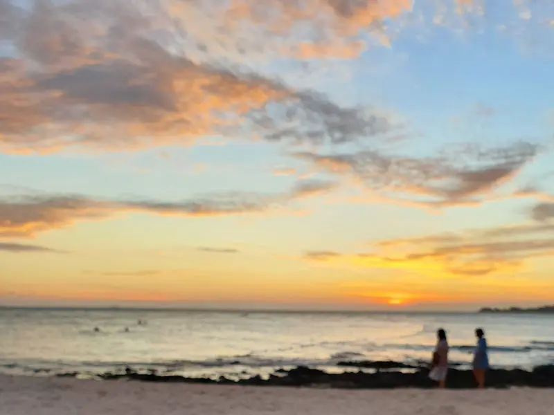 협재해수욕장 노을