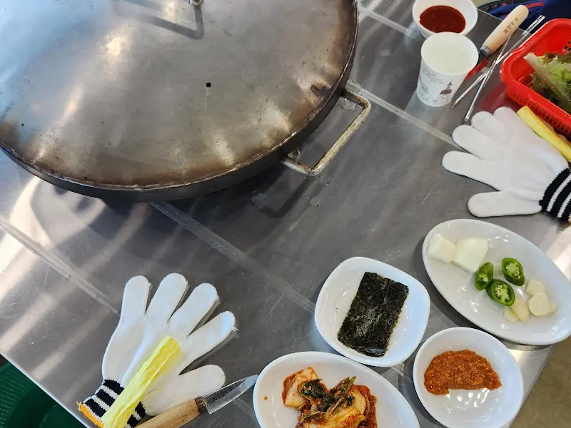 굴구이 한 상 차림