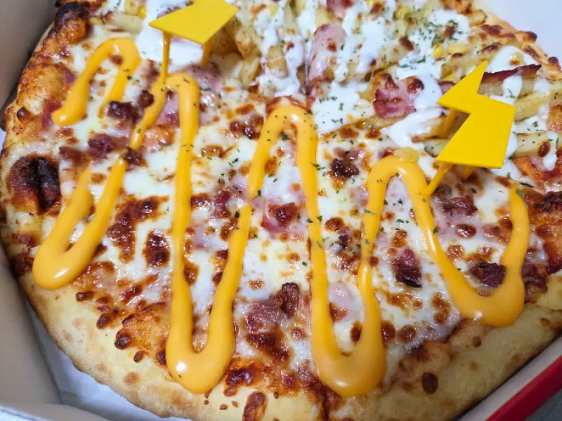 보스포테이토 피자 클로즈업