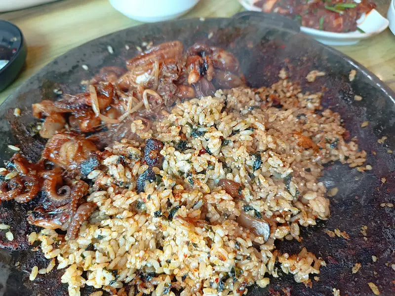 쭈꾸미 볶음 후 볶아먹는 볶음밥