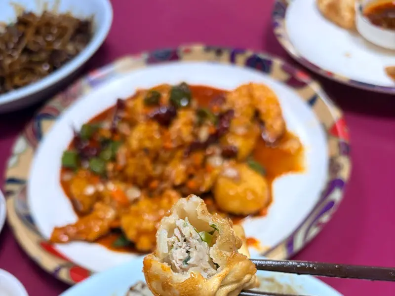 칠리새우와 군만두