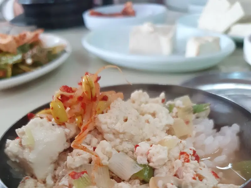 순두부와 밥